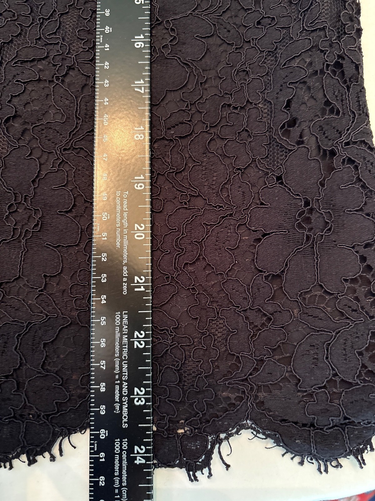 Tahari Black Lace cotton blend mock neck sleeveless top S