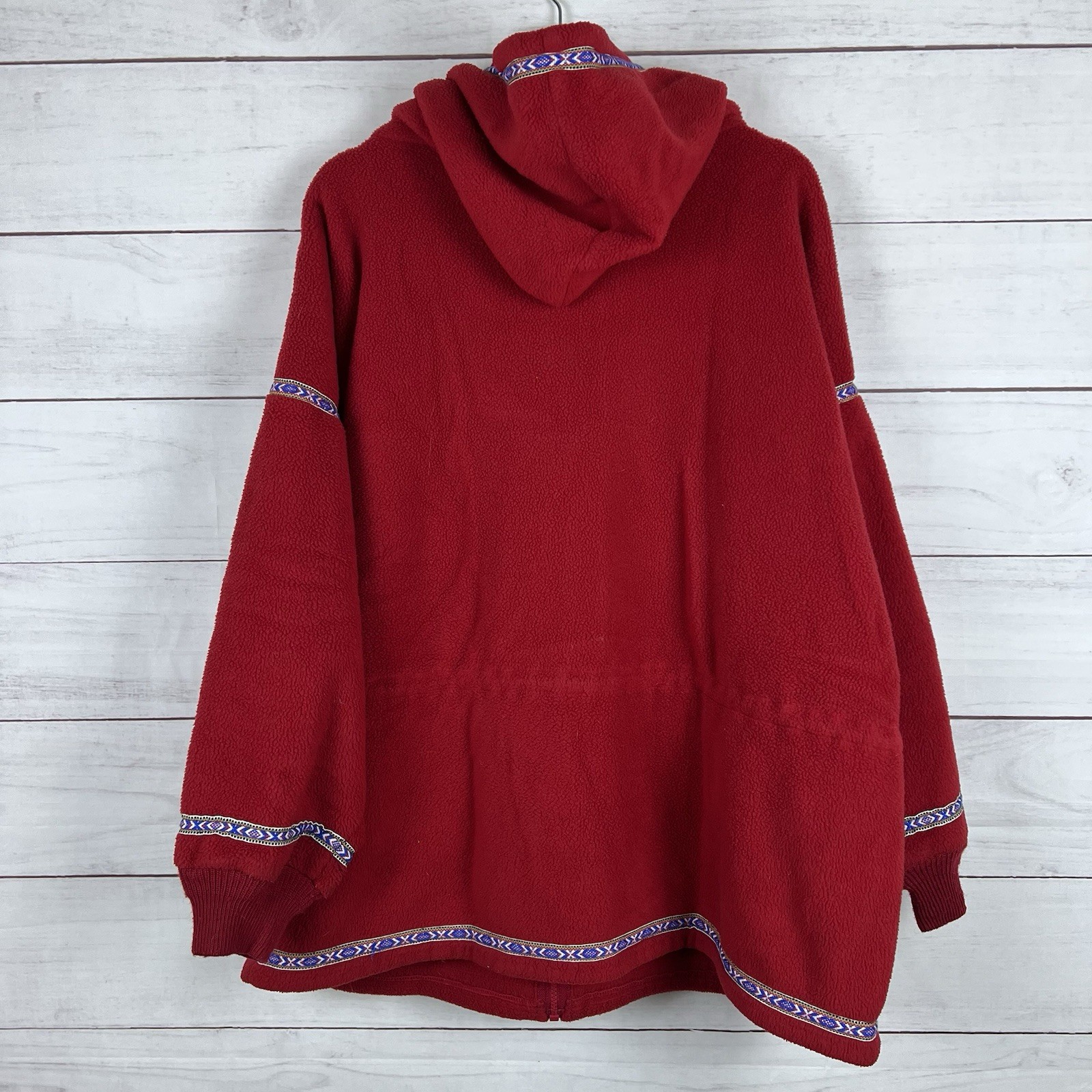 Wintergreen By Susan Schurke Ely, Mn Fleece Full Zip Jacket Red Mens Size L