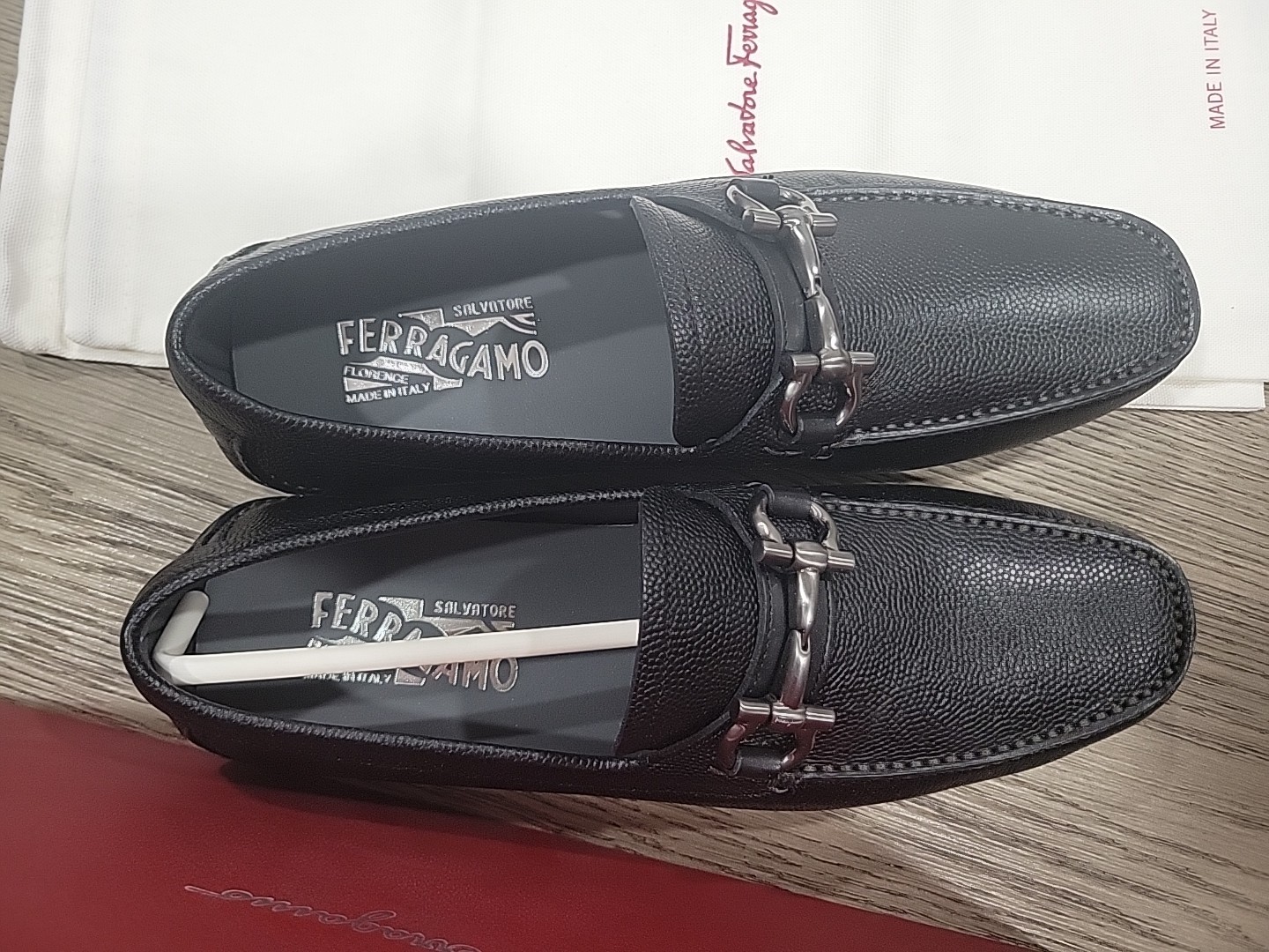 Salvatore Ferragamo Mens Black Parigi Shoes 7 D NEW NIB