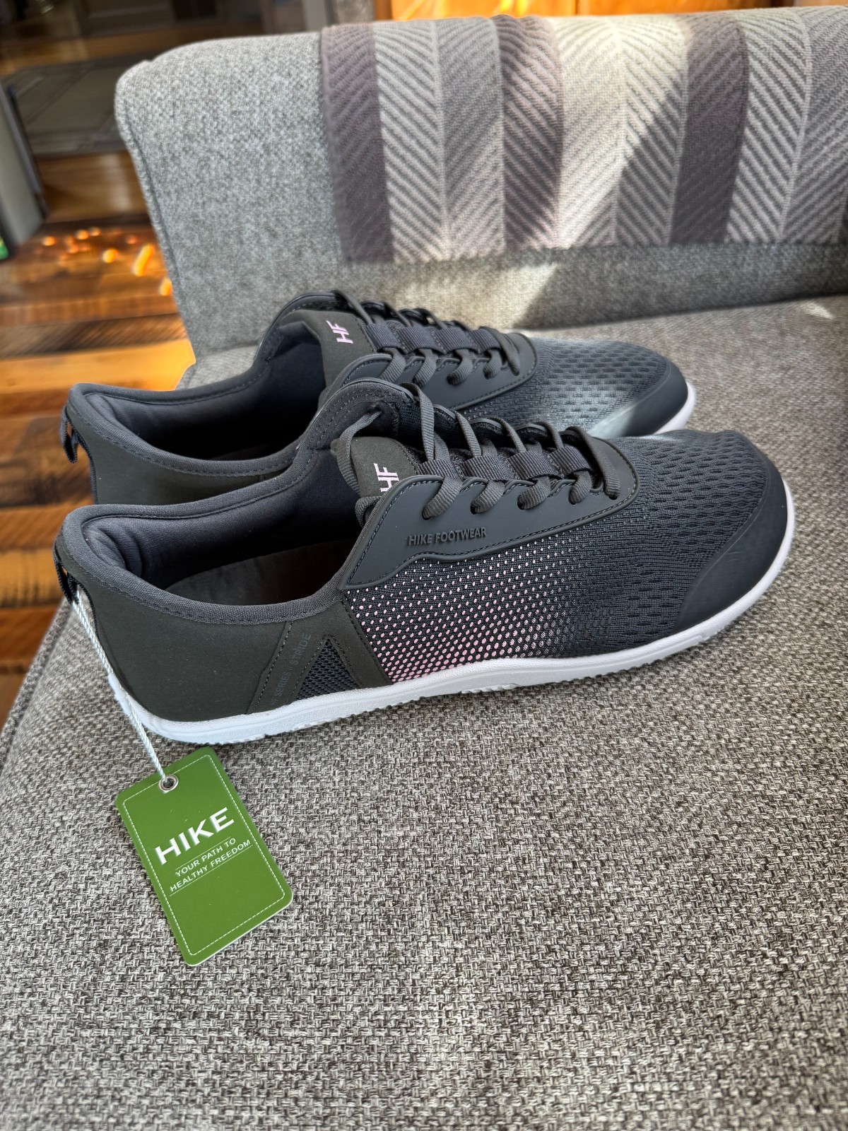 Hike Footwear HF Stride Barefoot Shoes Womens 14 Mens 12 Gray Walking Sneakers