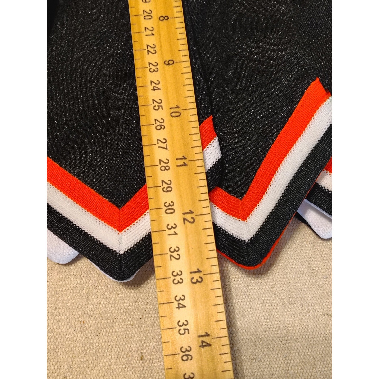 Cheerleader & DanzTeam Fly-Away Skirt Black Orange White Pleated Size 5/13 USA
