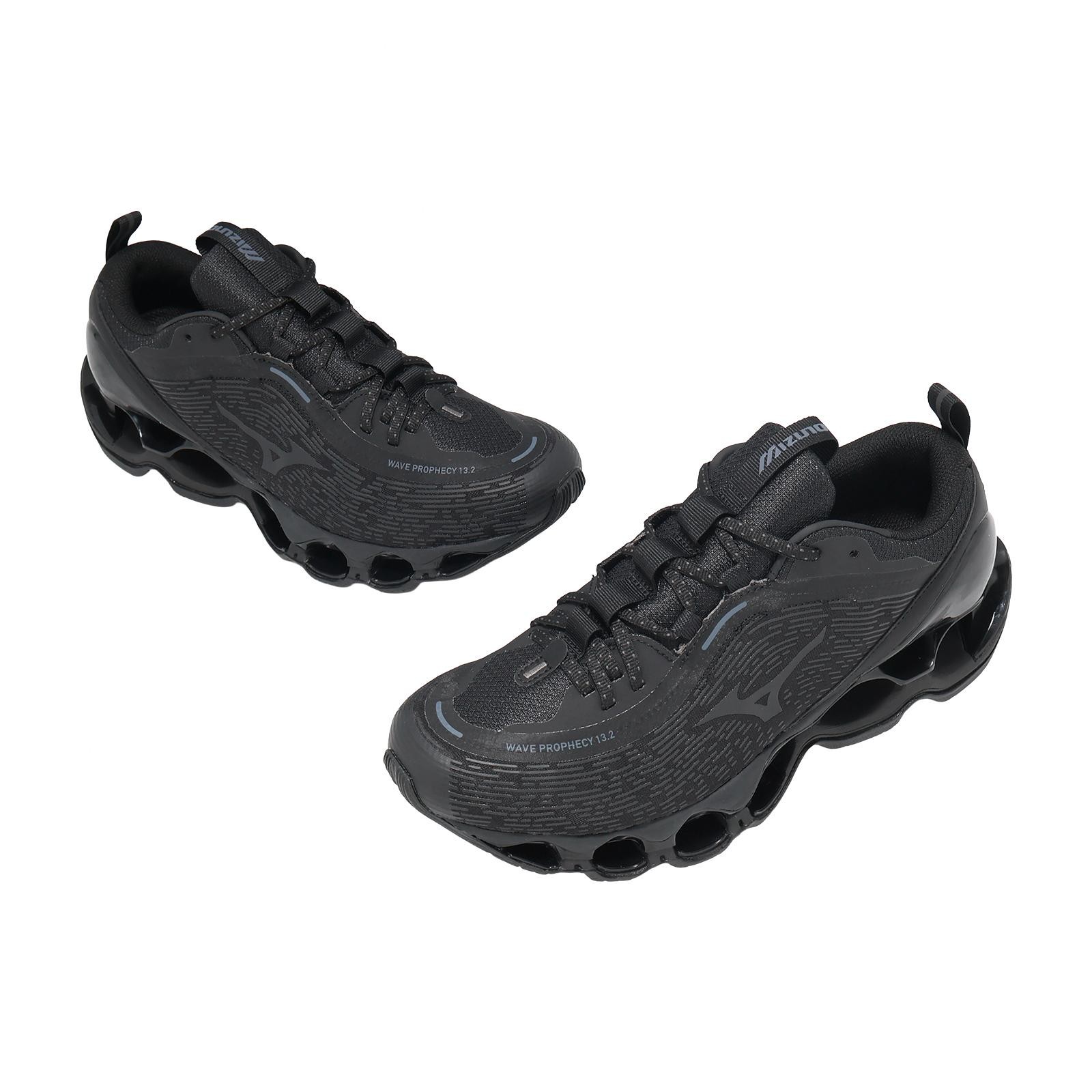 Mizuno Wave Prophecy 13.2 Black Blue Men Casual Shoes Sneakers D1GA2605-02
