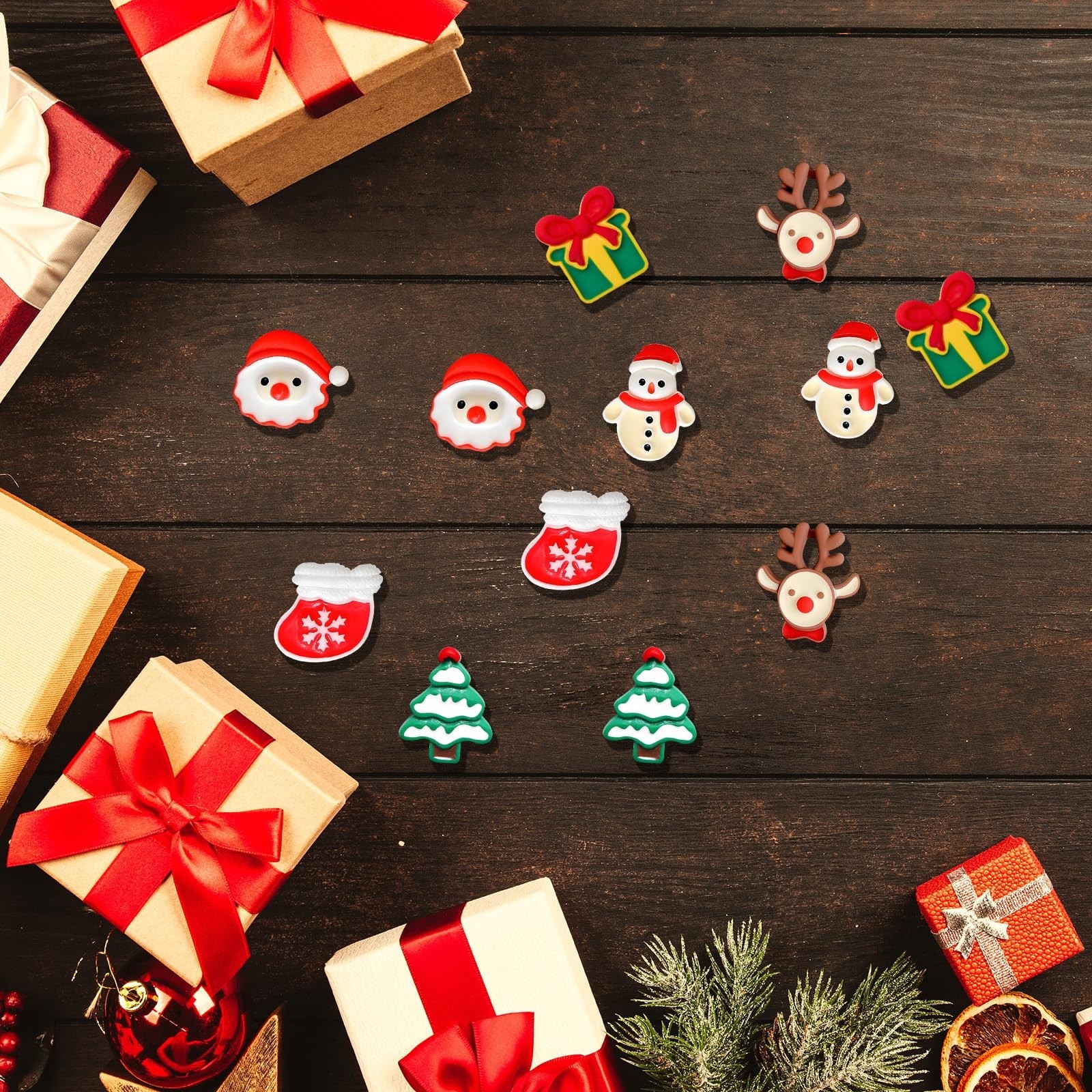 12Pcs Lovely Christmas Hair Clips Christmas Hair Accessories Gifts, Mini Chri…