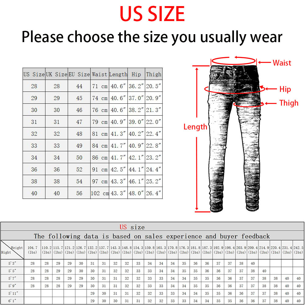 Men’s Vintage Distressed Stretch Denim Skinny Jeans with Patches and Studs