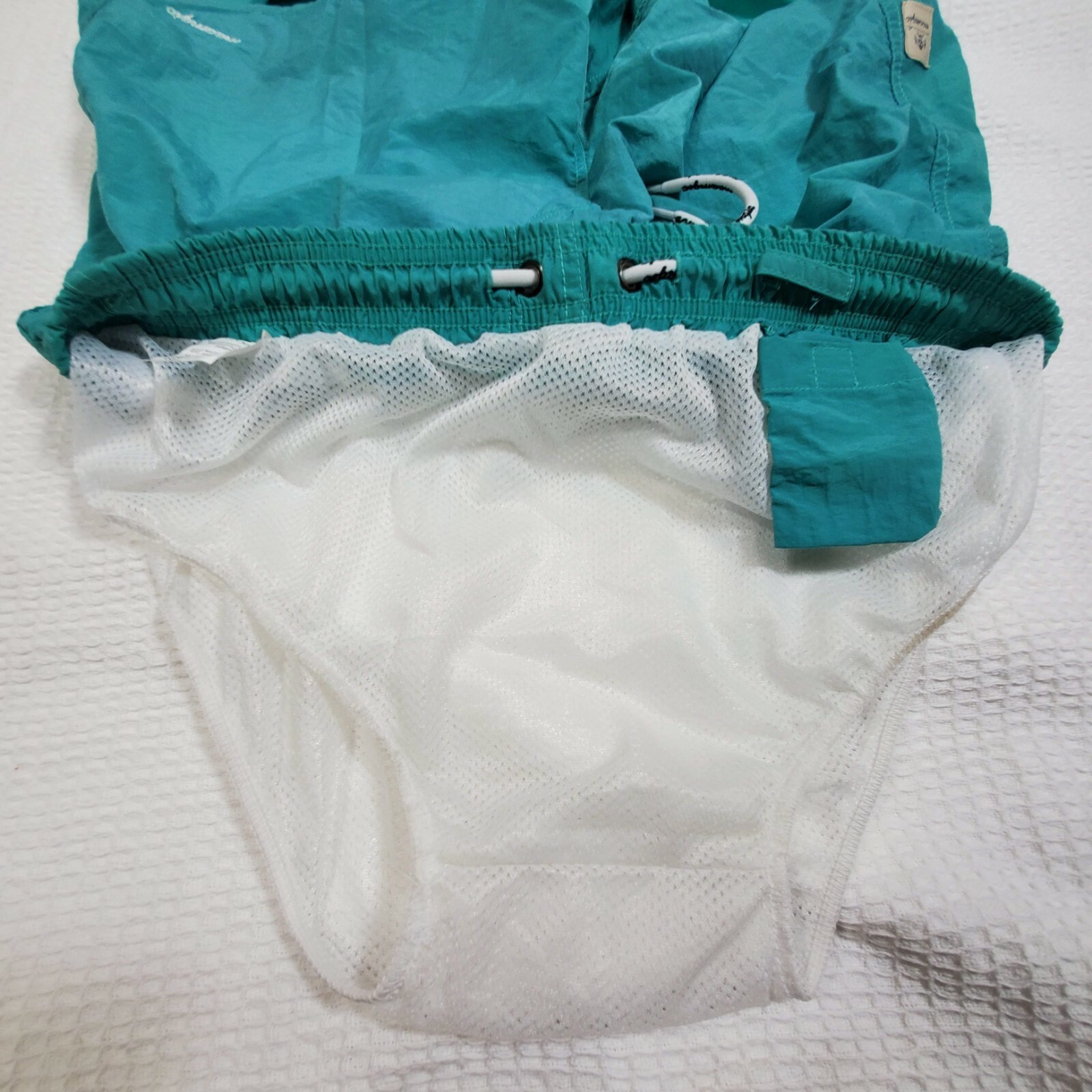 Maamgic Quick Dry Swim Trunks Teal Mesh Lined Board Shorts Mens XL