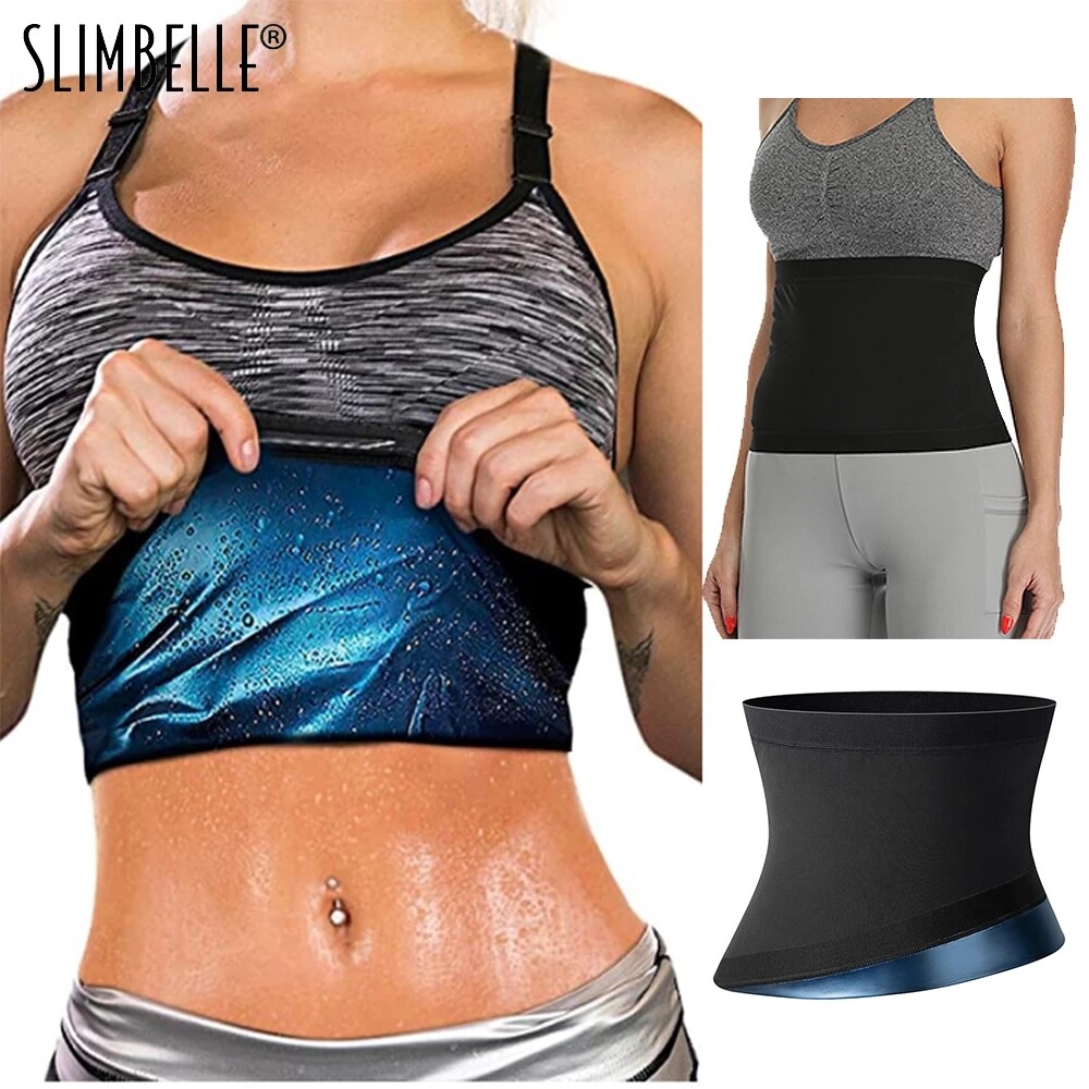 Women’s Sauna Sweat Belt Body Shaper Slim Waist Trainer Weight Loss Trimmer Band