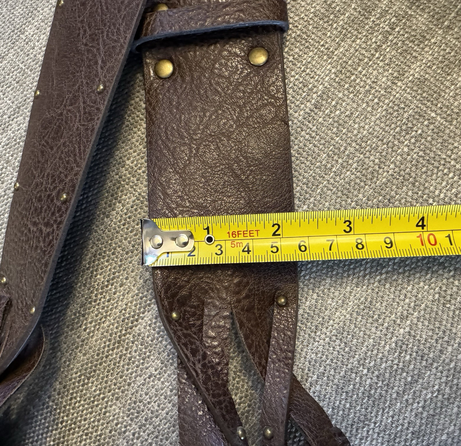 Vintage Women’s Belt Brown With Design Bohemian Look Size 10 Man Made Material