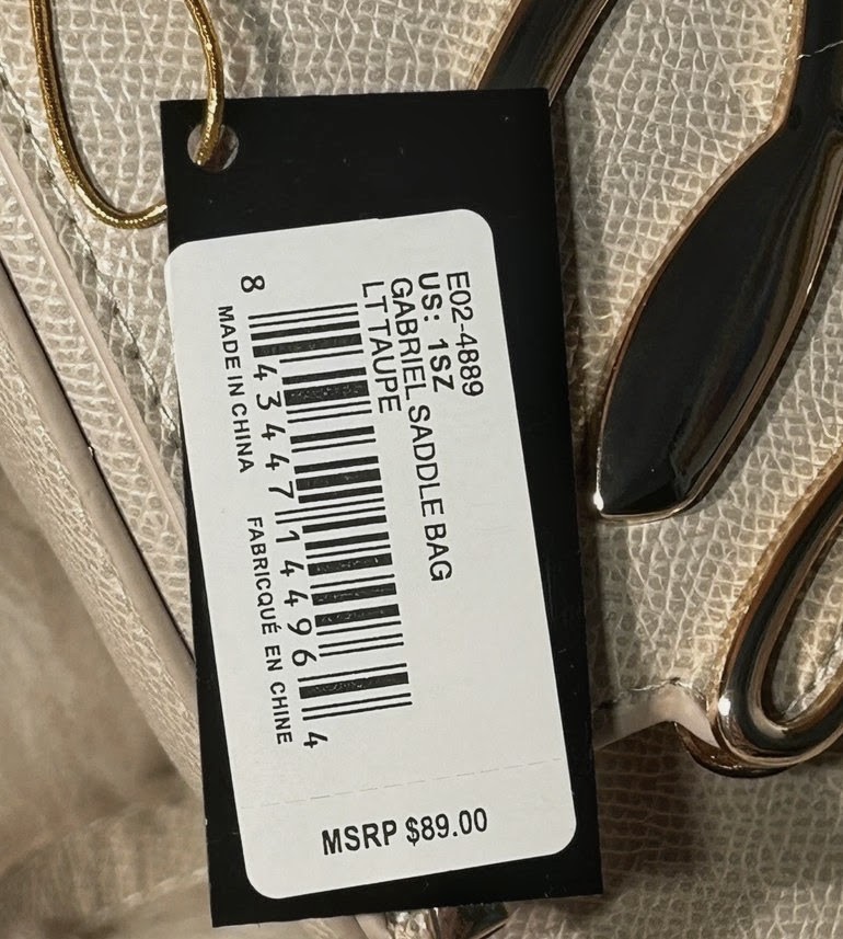 Bebe Gabriel Saddle Bag Crossbody – Lt Taupe New With Tag.