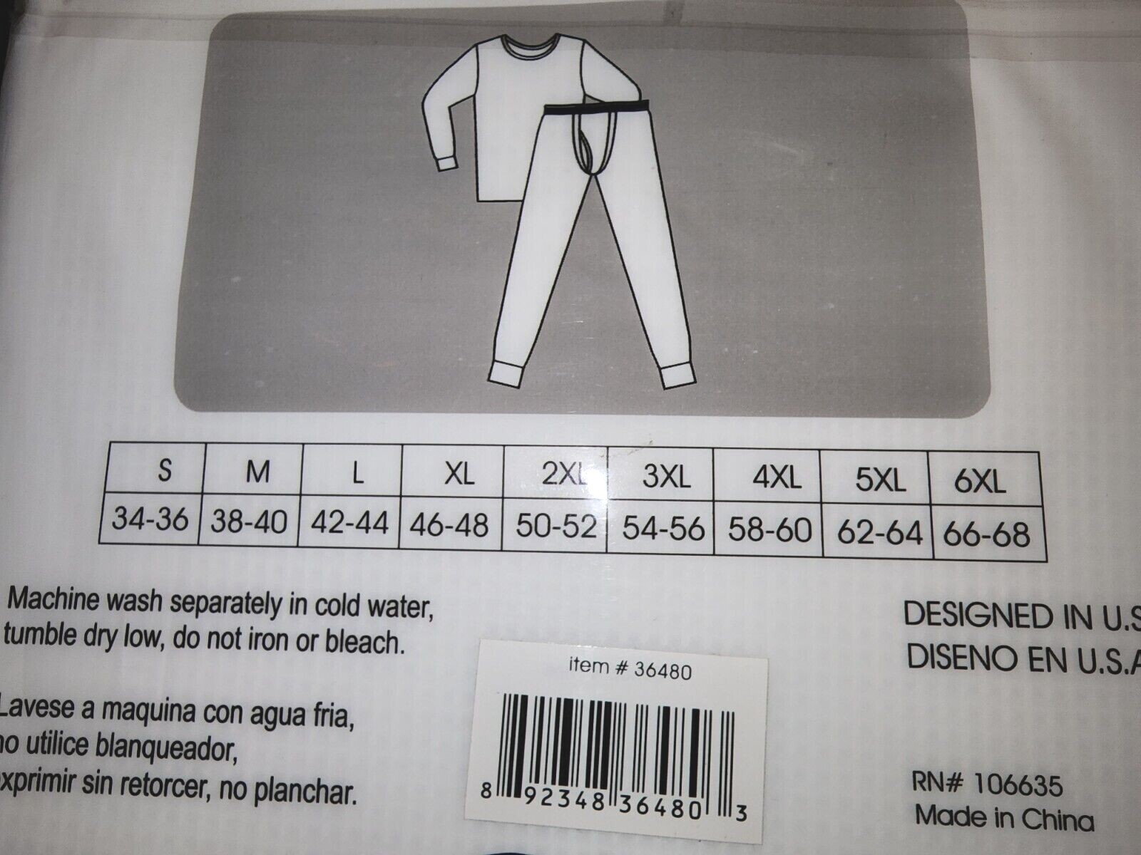 Men’s Mens Thermal Underwear Set 2PC Piece Top Bottom Long John Waffle Sm-4XL