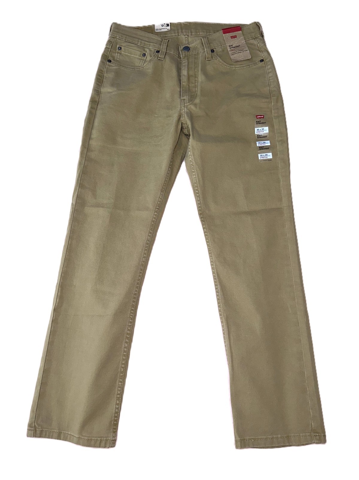 $74 Levi’s Men’s 514 Straight Stretch Pants – Khaki – 30W x 30L – New With Tags