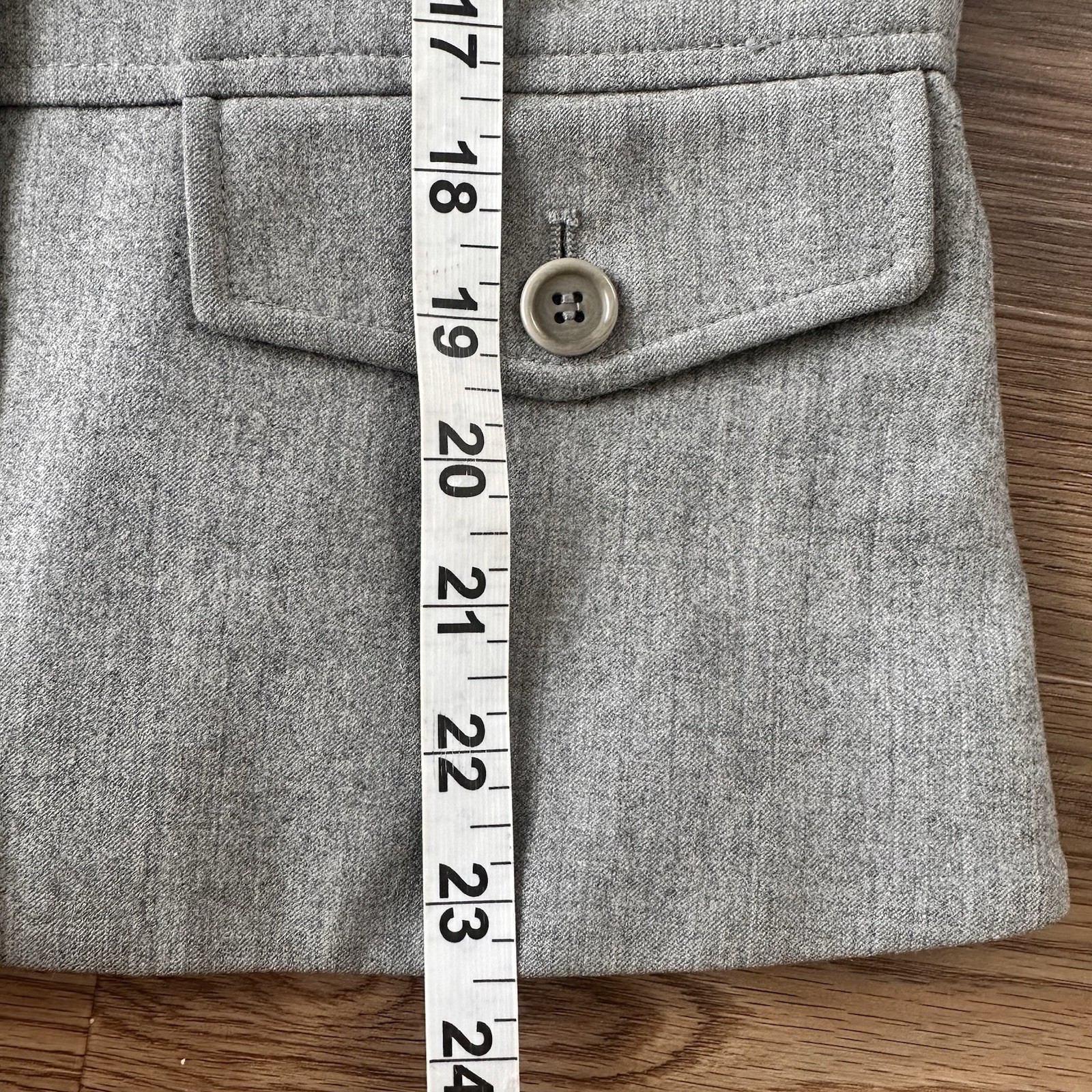 Theory Womens Utility Blazer Jacket Wool Blend Gray Womens 8 Military Button
