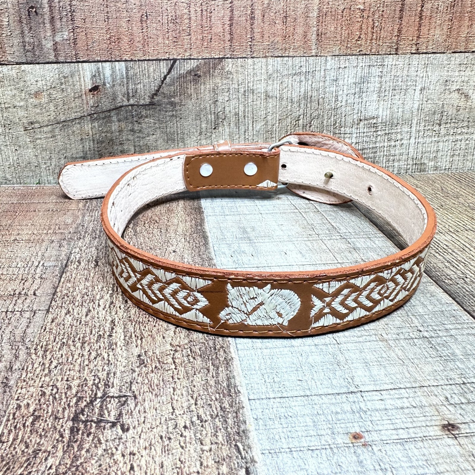 Kid’s Mexican Western Cowboy Bull Embroidered BELT Made in Mex. Cinto Vaquero