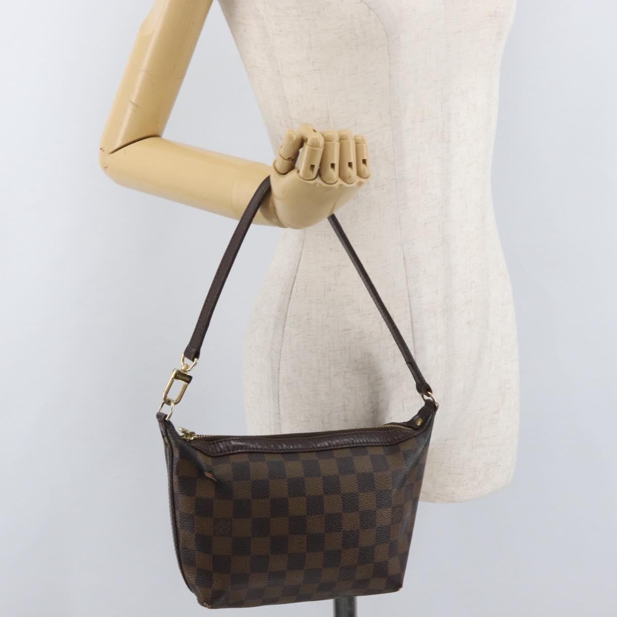 LOUIS VUITTON Damier Ebene Illovo PM Shoulder Bag N51996 LV Auth BA12761
