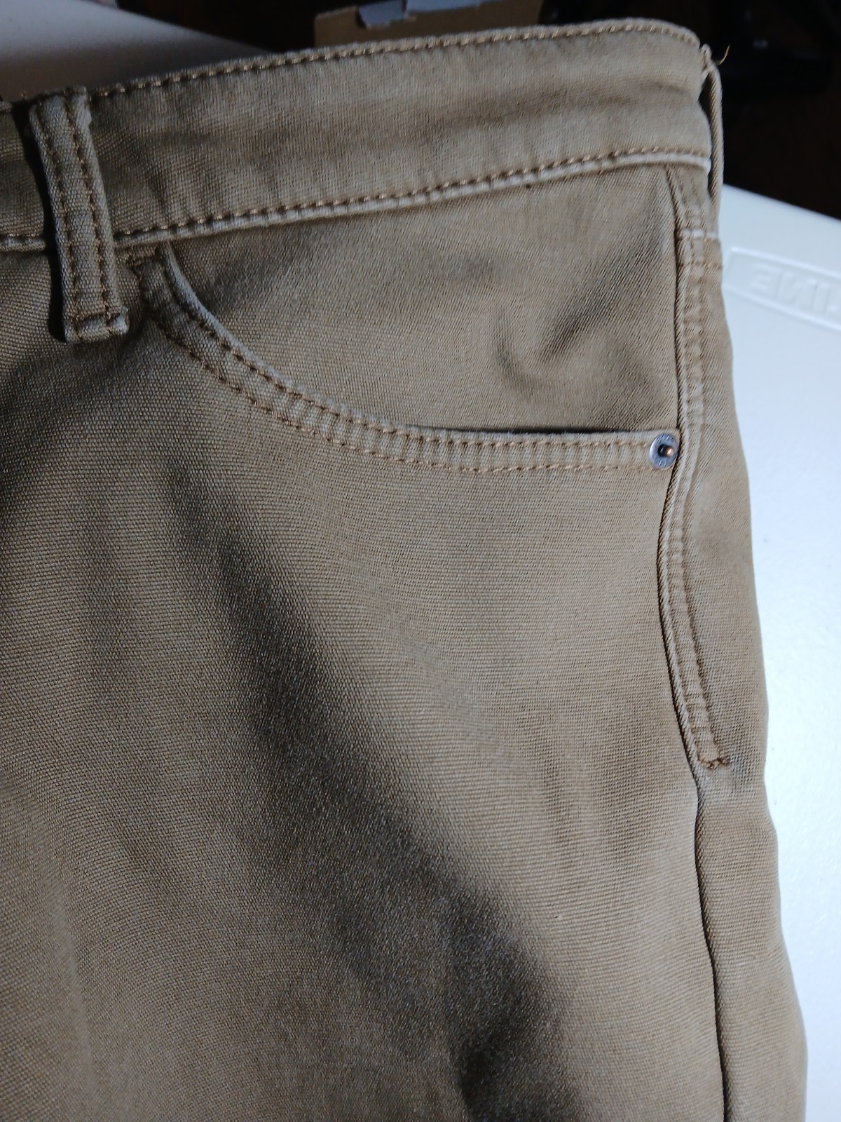 Weatherproof Vintage Men’s Regular Fit Brown Stretch Canvas Pants 40W Straight