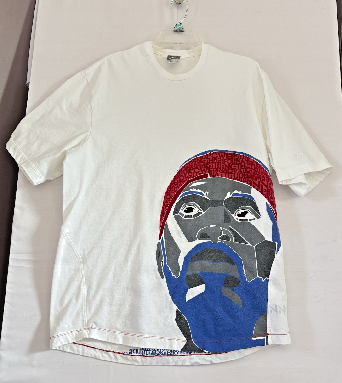 Nike Kendric Lamar Graphic Portrait TShirt red/blue/gray large oversized