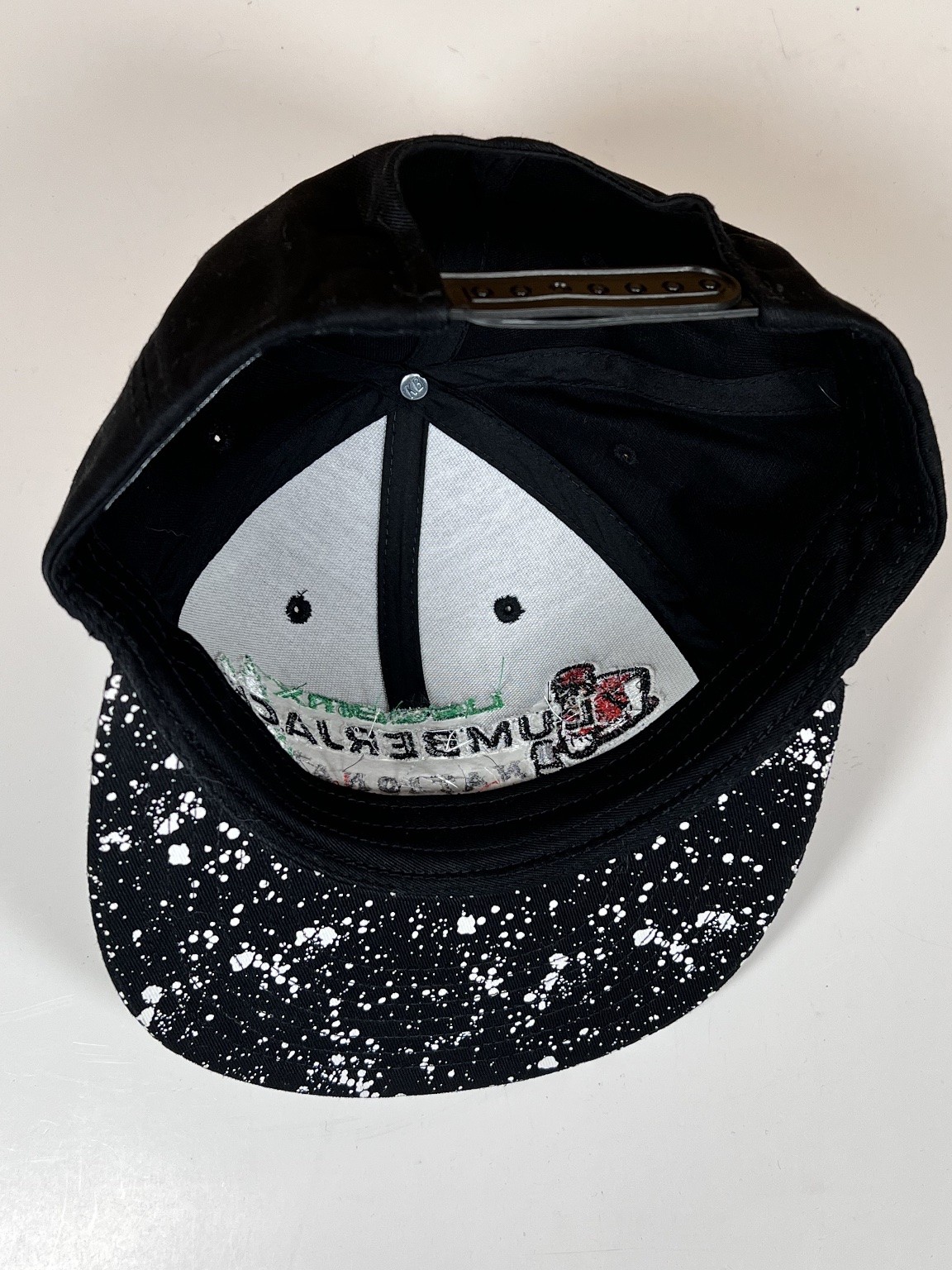 USA BMX Lumberjack Nationals Hat KBETHOS Snapback Black White Paint Splat 2022