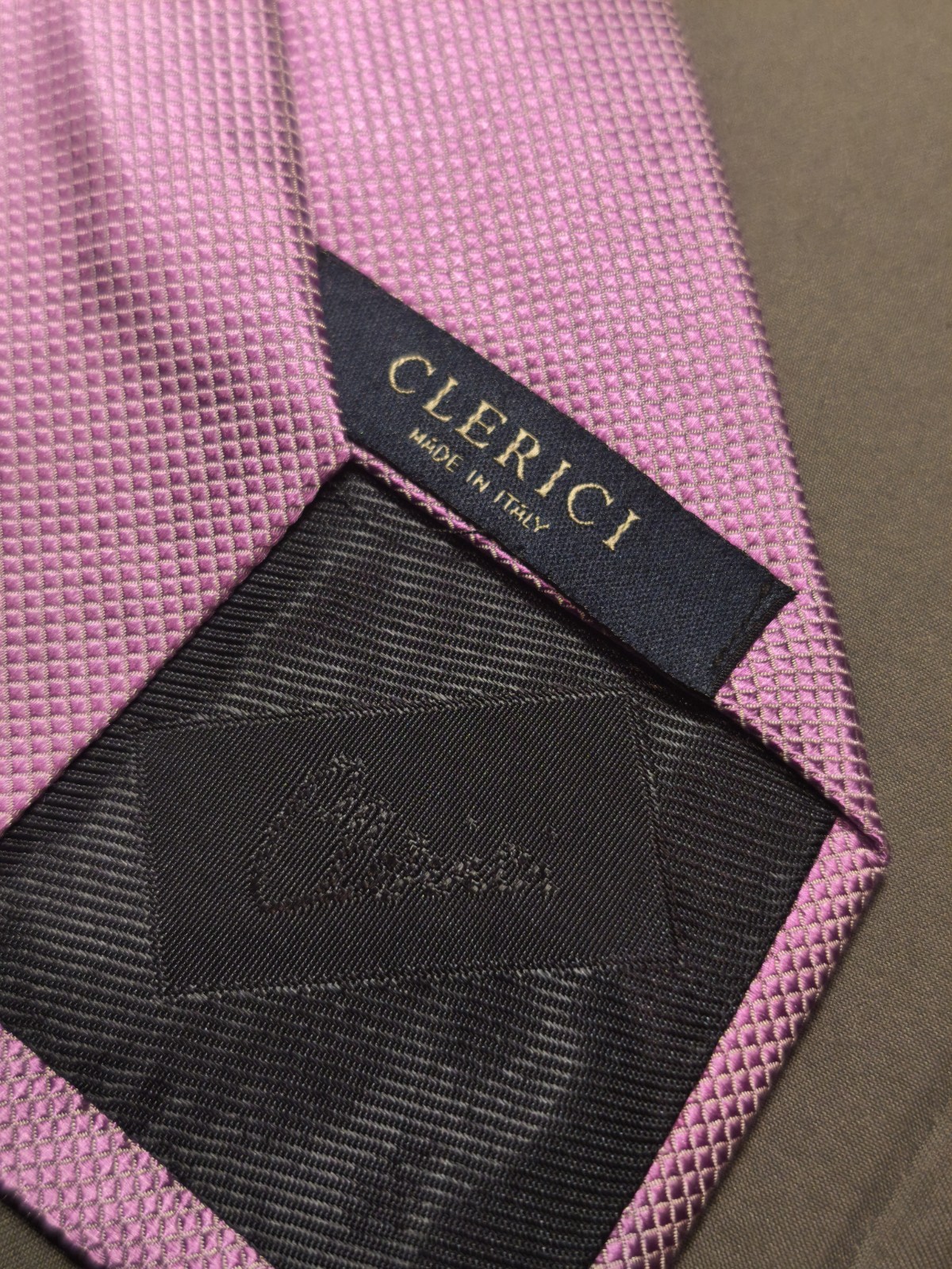 Clerici – Solid Color Lilac Silk Tie Made in Italy