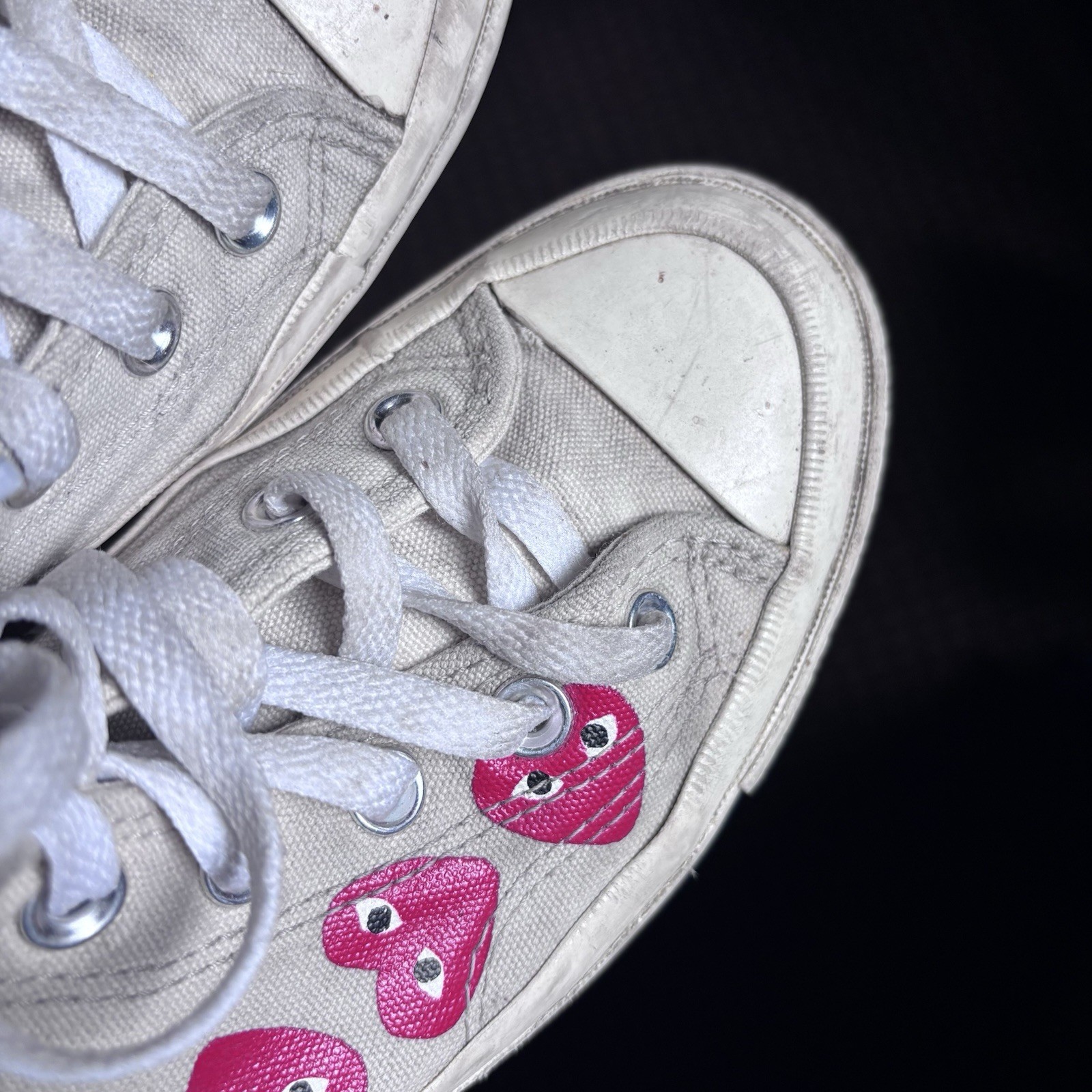 Converse Comme des Garçons Play x Chuck 70 High Milk Size 7W/5M Read Descriptio