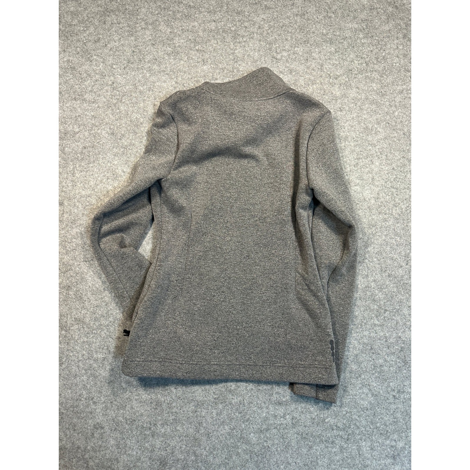Bench Women’s Gray Asymmetrical Full Zip Fleece Jacket Mock Neck Small