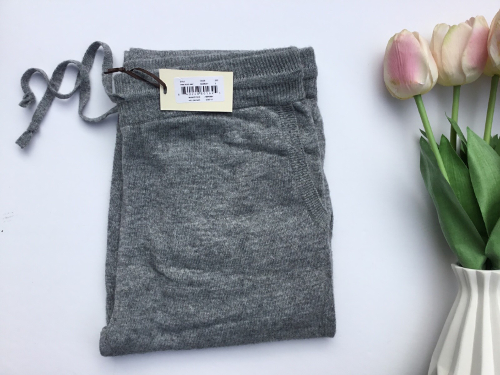AMICALE Men’s GREY LARGE 90% wool 10% cashmere Lounge jogger pajamas Pant $295