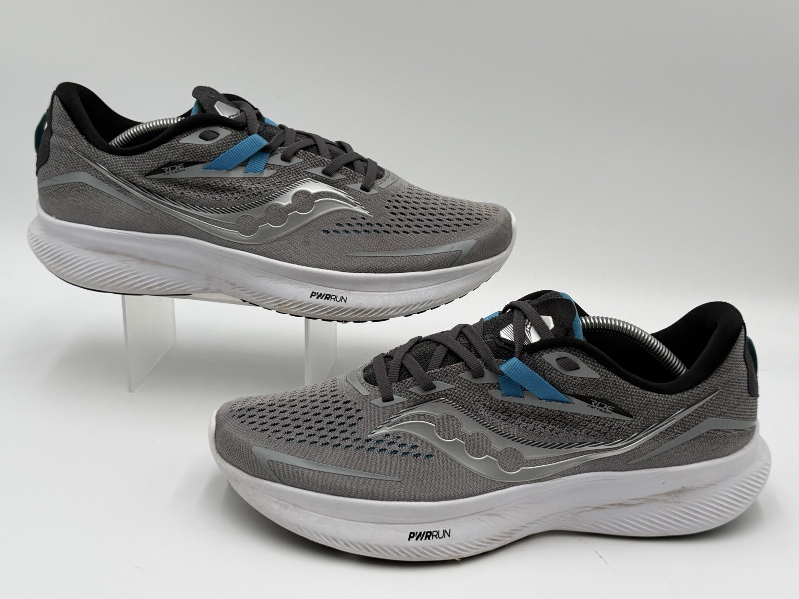 Saucony Ride 15 Men’s Size 11 Running Grey Blue Running Shoes