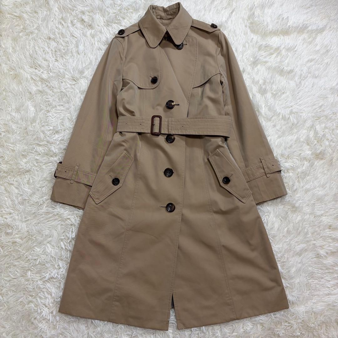 Burberry London single trench coat Nova check honey beige 36