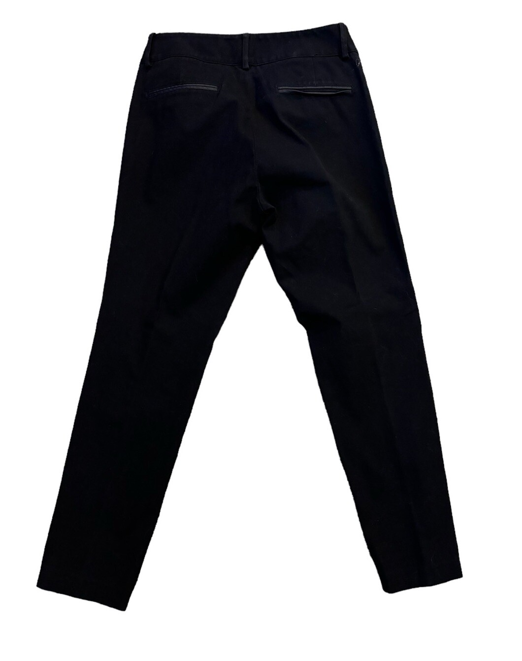 Helmut Lang Straight Leg High Waist Pants Black 97% Cotton 3% Elastane Size 10