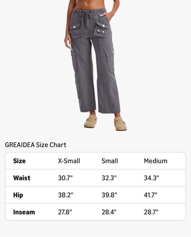 Womens XS Cargo Pants Drawstring Pockets Straight Leg Casual Pants White NWT