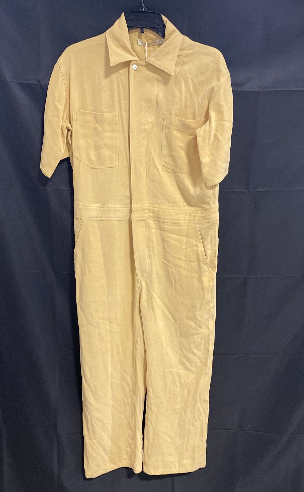 Christy Dawn Women’s Custard Yellow Jumper Jumpsuit Deadstock Upcycled Sz XS NWT