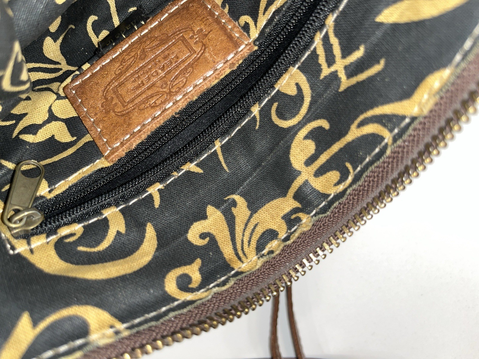 Leaders…Leather Tooled Brown Crossbody/Handbag… Made in Paraguay