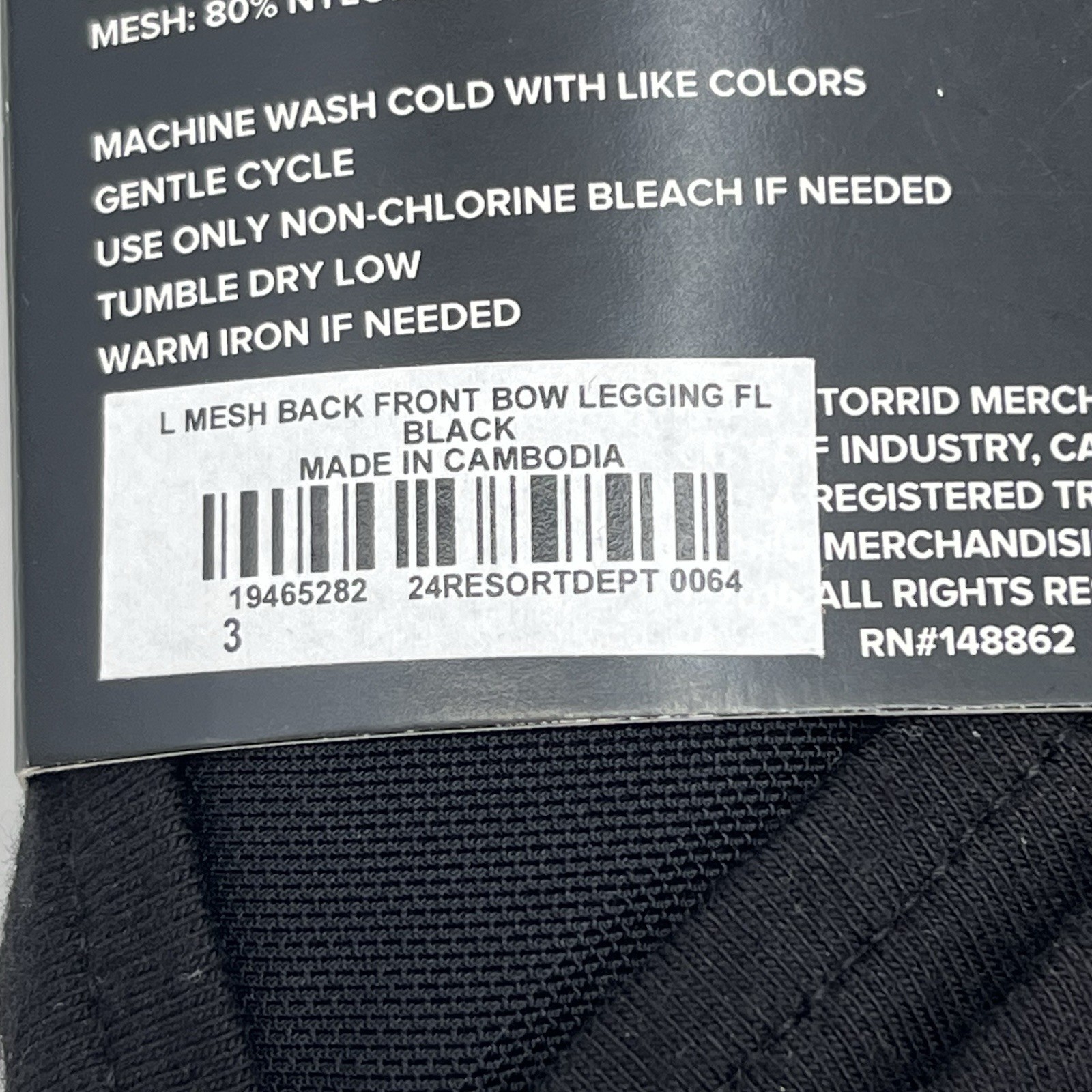 Torrid Premium Full Length Mesh Bow Leggings Black Size 3 Plus 27” Inseam NW