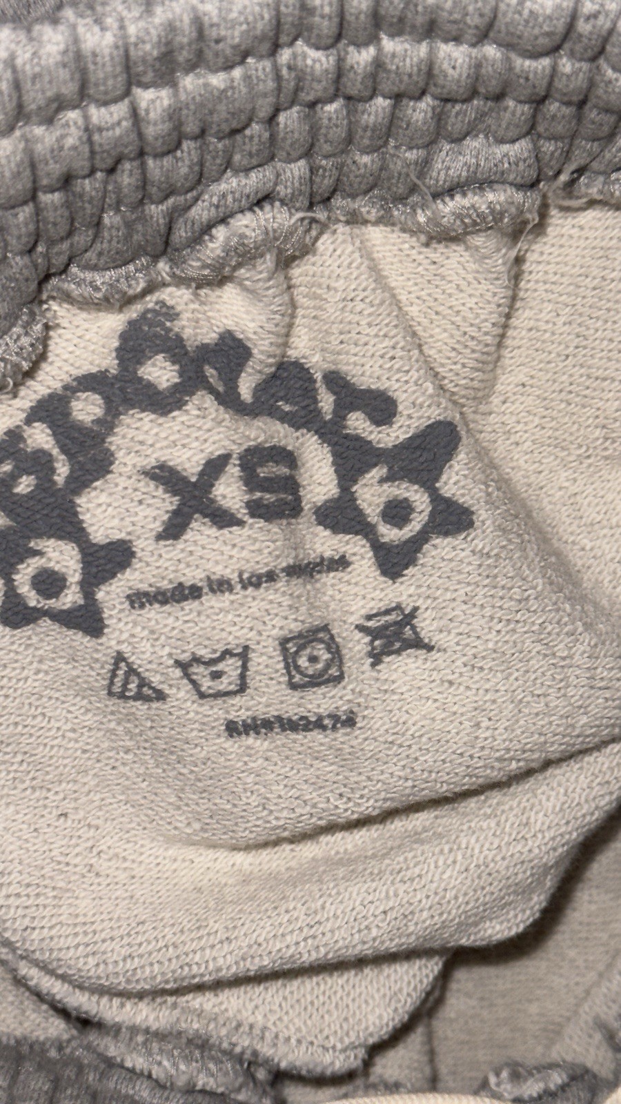 SP5DER Og Web Logo Gray Sweat Shorts Size S Pink Logo Pockets Drawstring