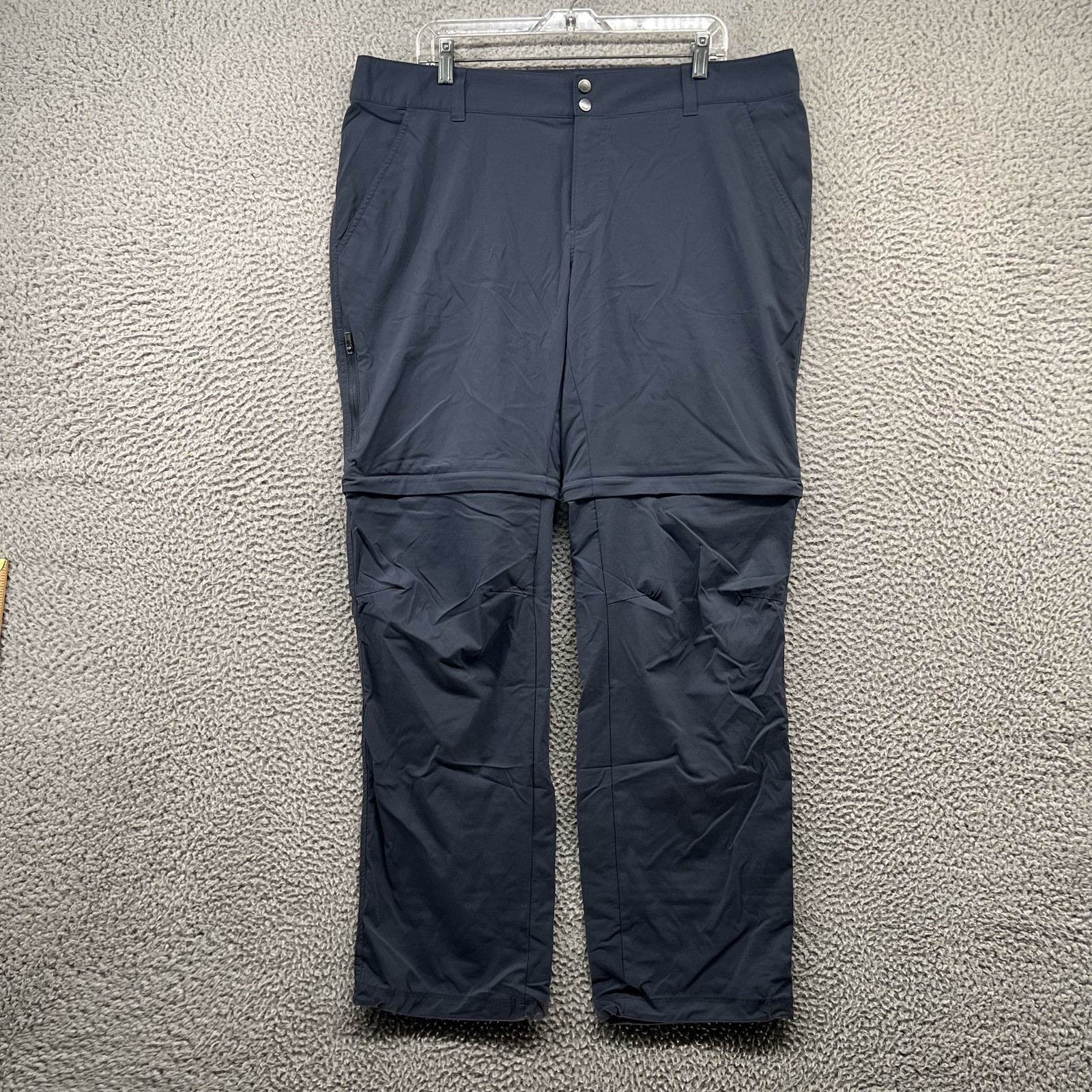Columbia Convertible Pants Womens 18W Long Fit 40×34 Grey Omni Shield Stretch