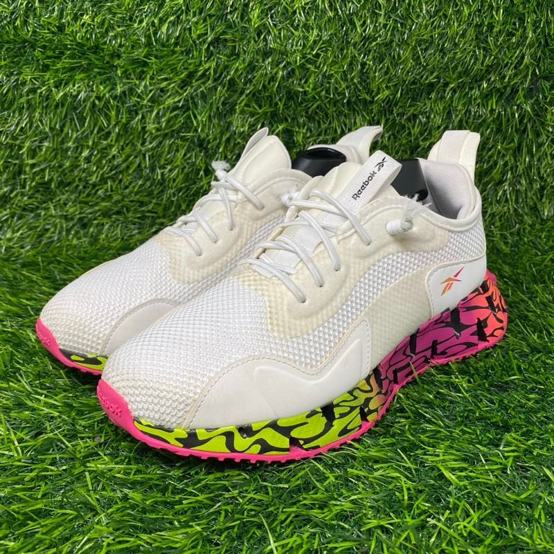 Reebok Zig Dynamica Sneaker Women’s 9 White Proud Pink Acid Yellow 1785