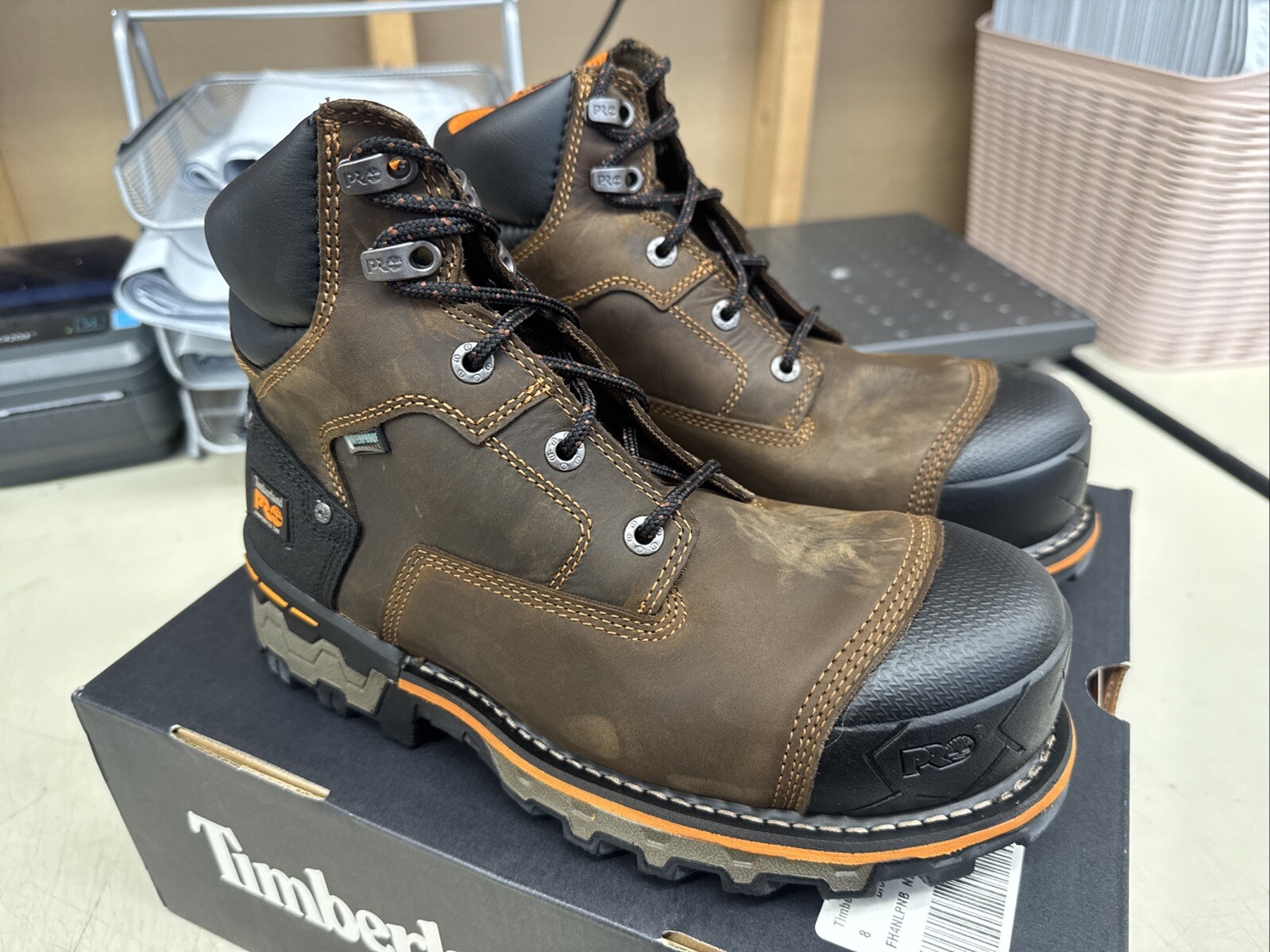 PICK SIZE – Timberland PRO Mens 92615 Brown Boondock 6″ Comp Toe WP Boot