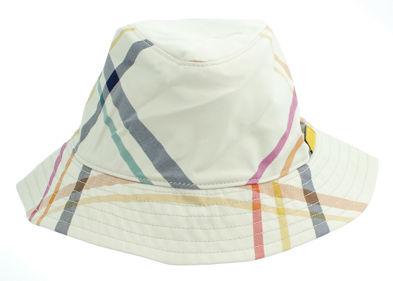 Coach Fedora Hat 83809, Women’s Soft Multicolor Tattersall Plaid Cap, MSRP $98