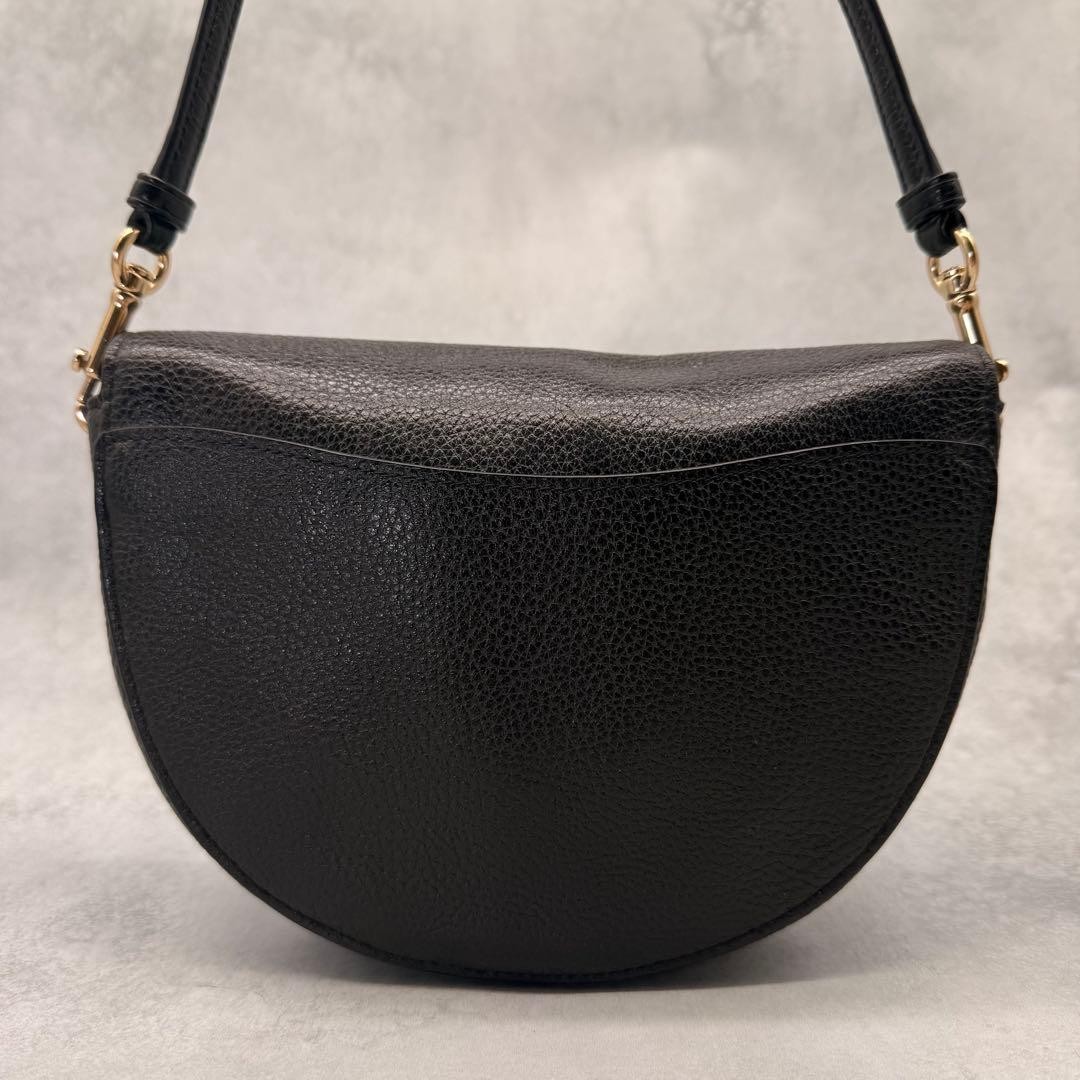 COACH Shoulder Bag Ellen Crossbody Half Moon Black