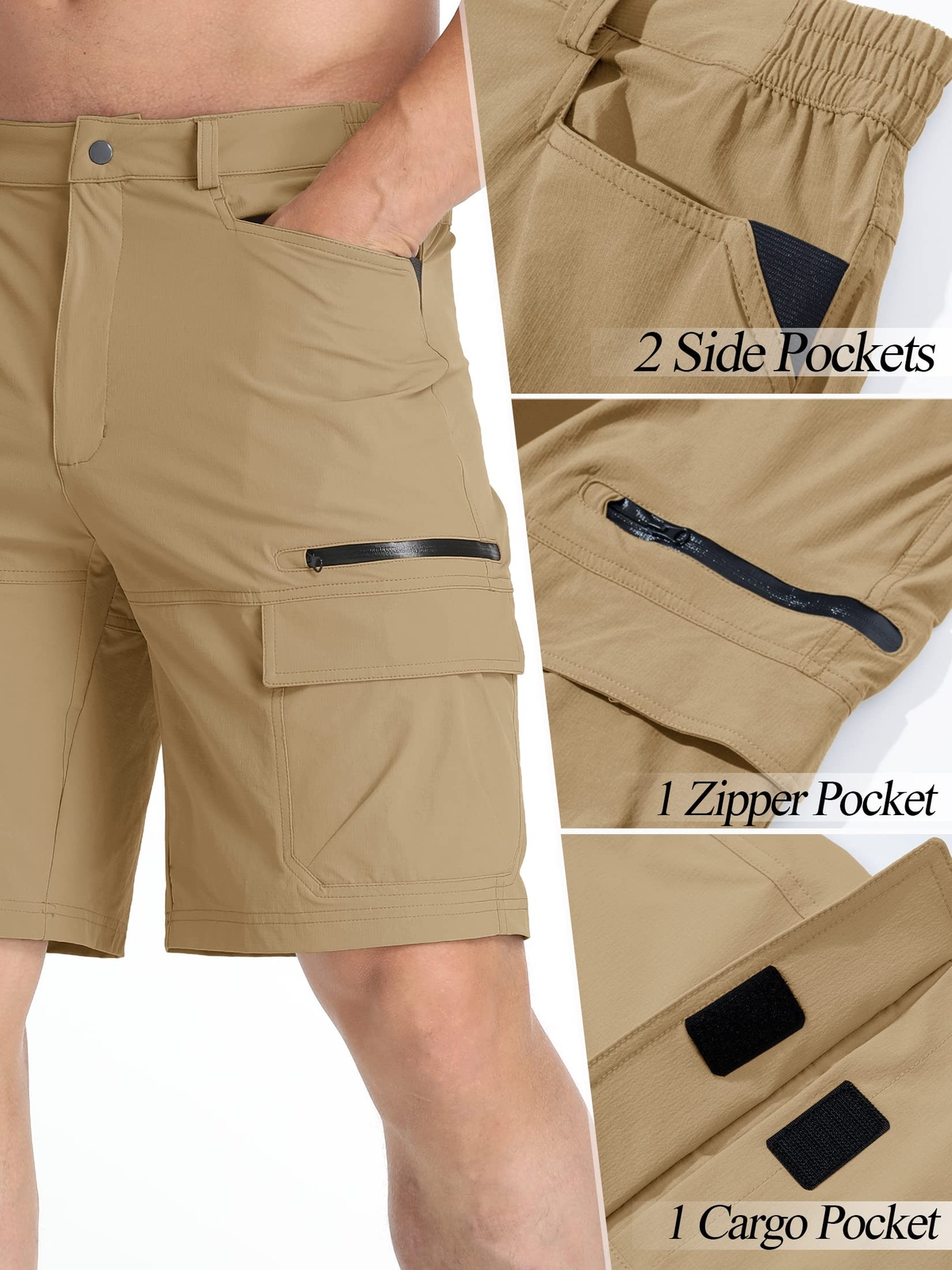 Men’s Tactical Hiking Shorts Quick Dry Cargo Combat Summer Outdoor Casual Pants