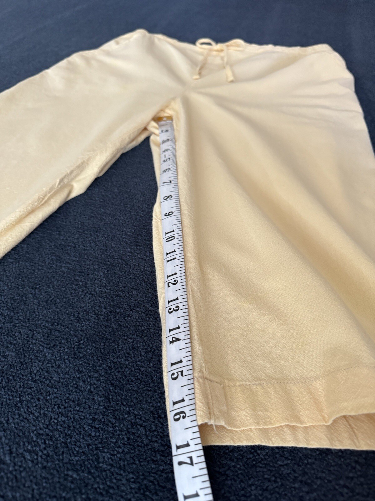 Classic Elements Butter Yellow Capri Pants Summer Vacation 90s Y2K 100% Cotton