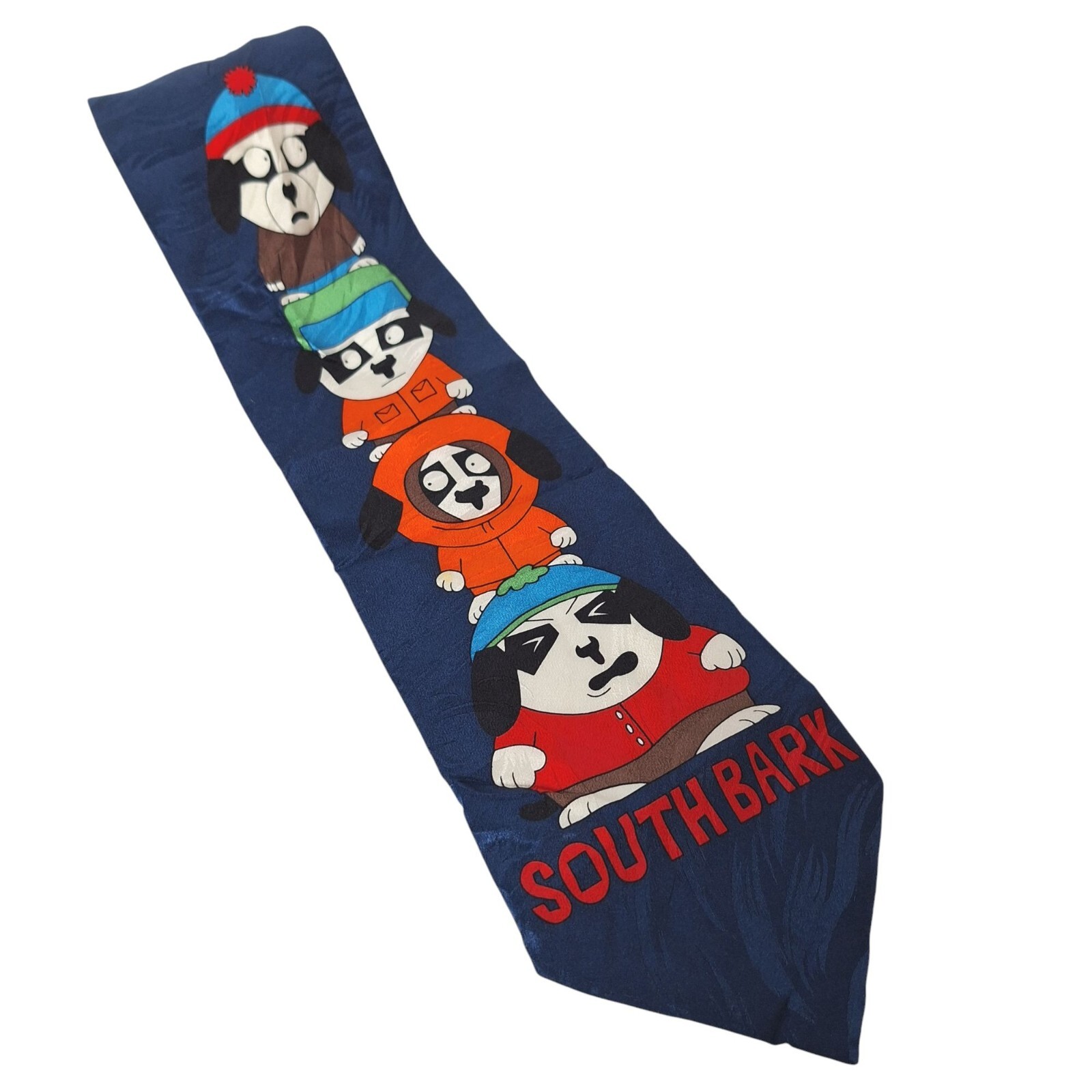 Big Dogs South Bark Parody Humor Funny Cartoon Novelty Silk Necktie