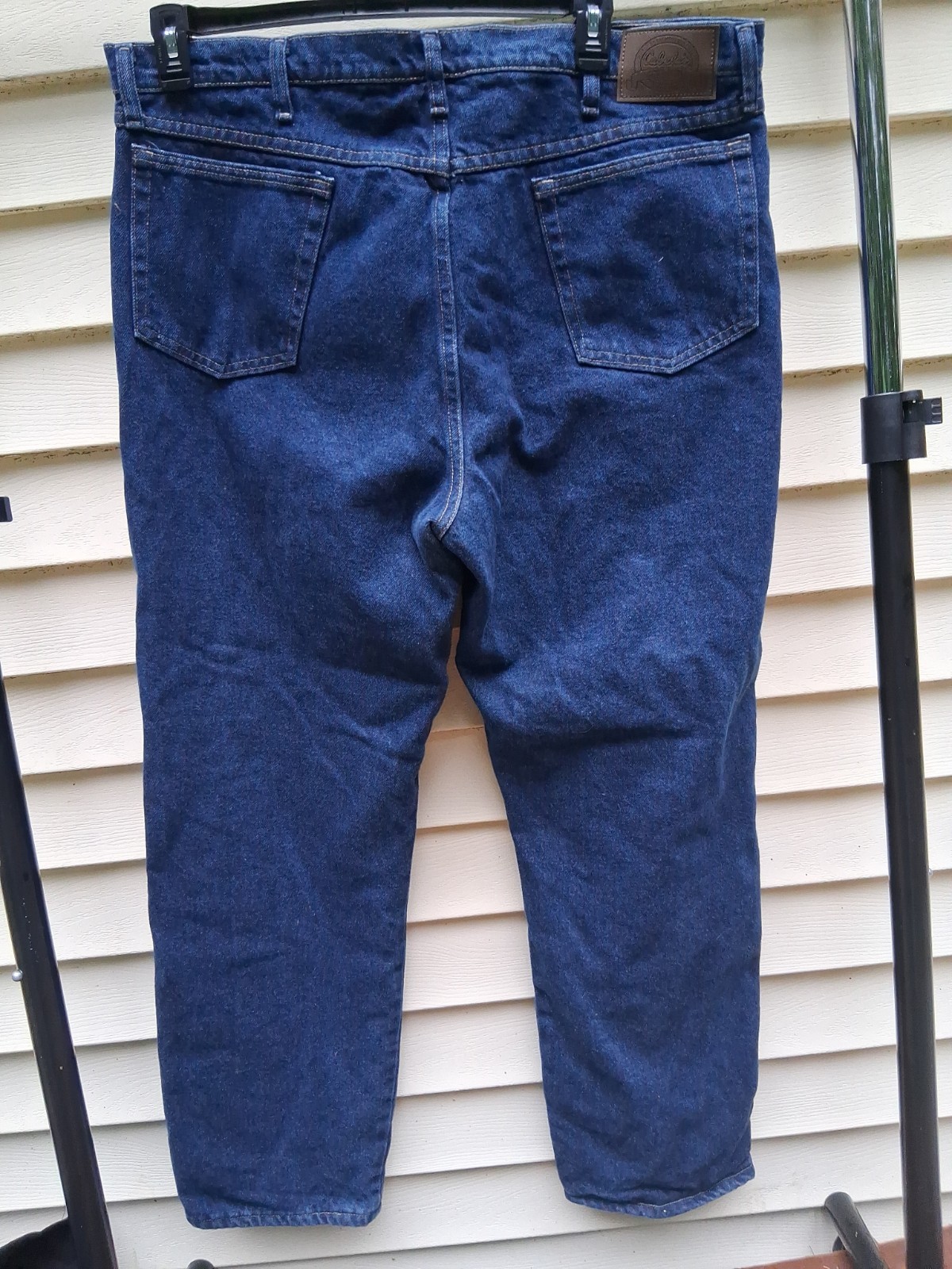 Cabelas Insulated Flannel Lined Blue Jeans Men’s Size 40 x 30 100% Cotton