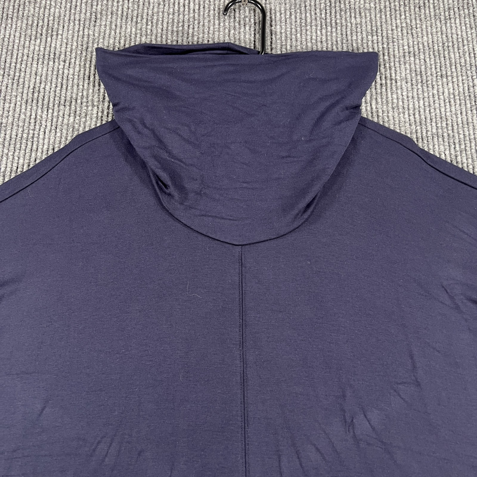 Lou & Grey Cowl Neck Pullover Shirt Womens Medium Relaxed Fit Short Sleeve Top