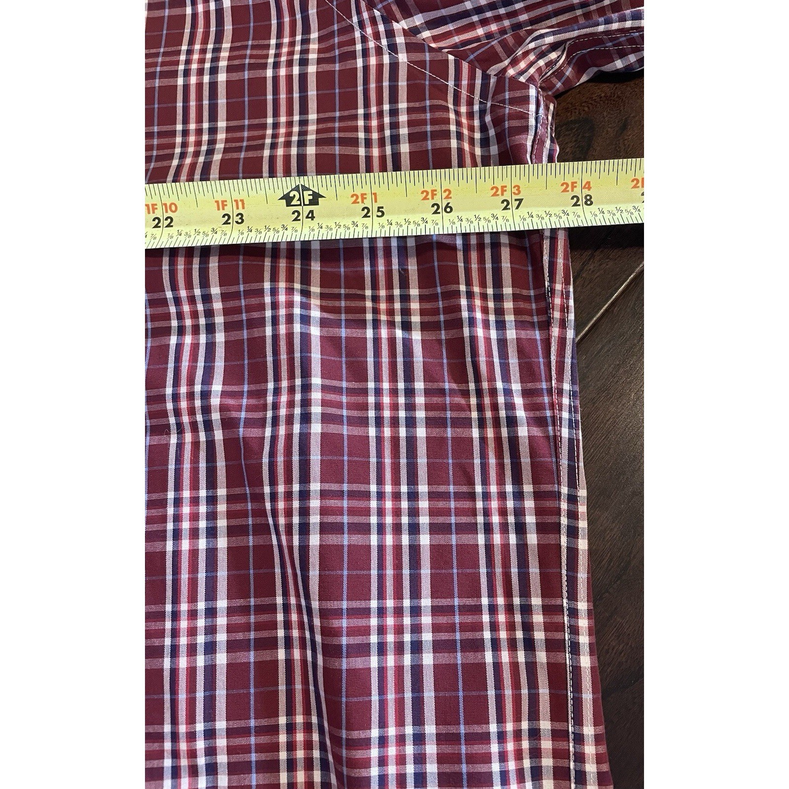 UNTUCKit XXXL Button Down Shirt Mens Red Plaid Wrinkle Free Long Sleeve Preppy