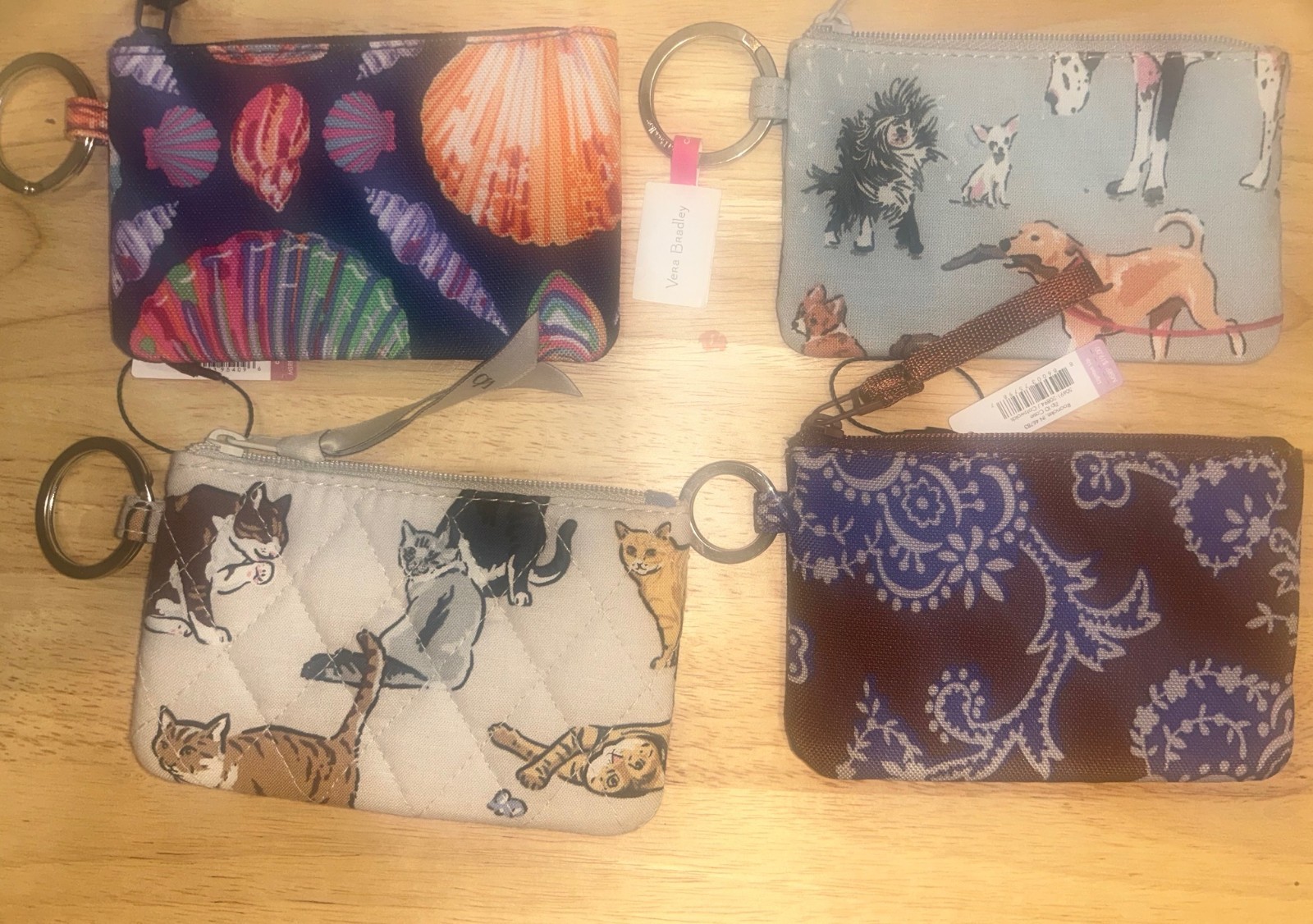 *NWT* Vera Bradley Zip ID Pouch Keychain *Buyer’s Choice* HUGE selection Lot B
