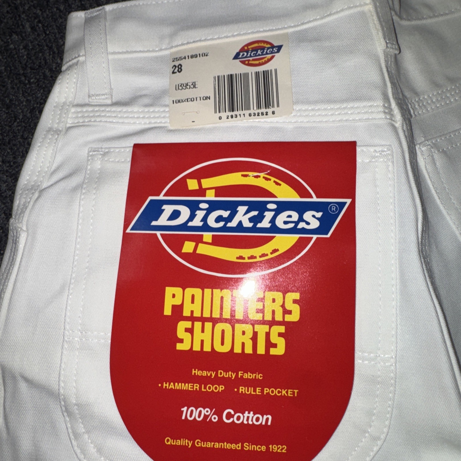 Dickies White Sherwin Williams Painters Shorts Carpenter Utility Style Sz 28