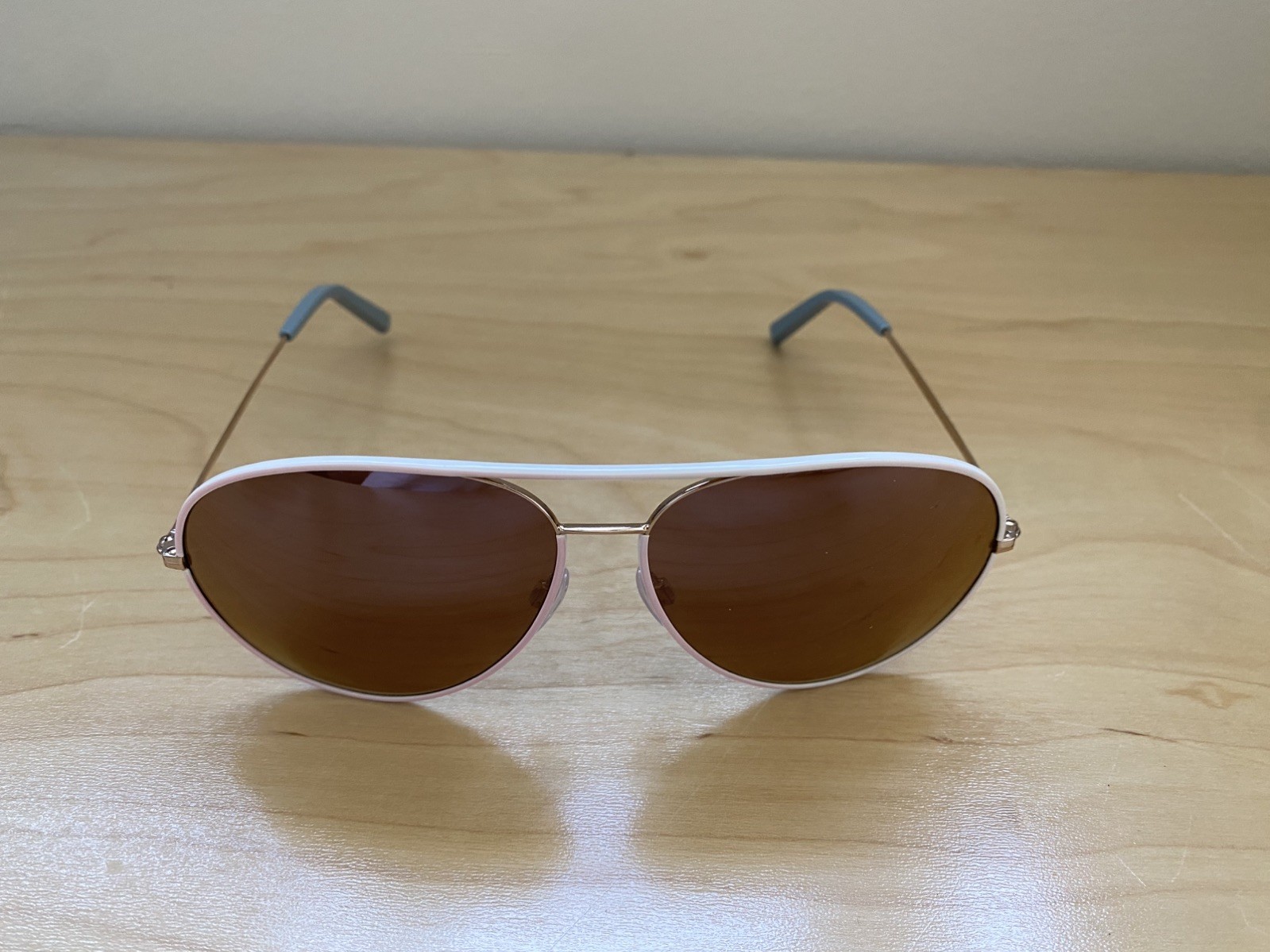 CUTLER AND GROSS 1220 Aviator SUNGLASSES White rose gold UNISEX W Thom Yorke