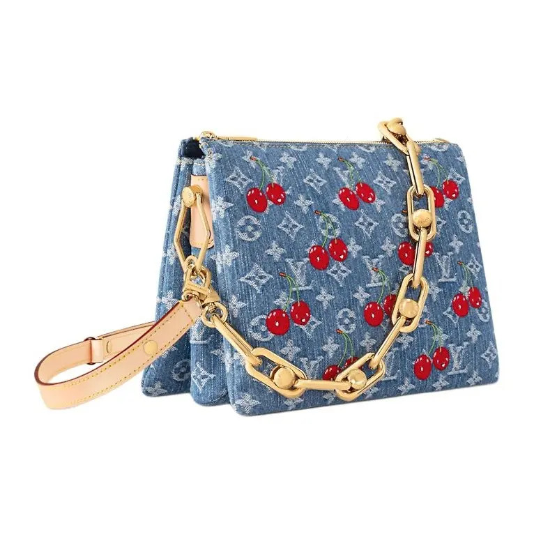 LOUIS VUITTON xTakashi Murakami Coussin Shoulder Bag Women’s 10.2×4.7×7.8 in