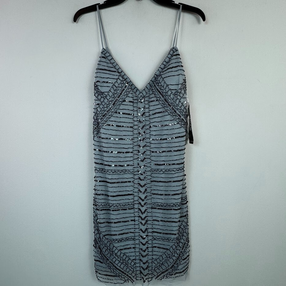 Jump Apparel Junior Women 11 Blue Embellished Bodycon Sheath Mini Dress NWD AJ29