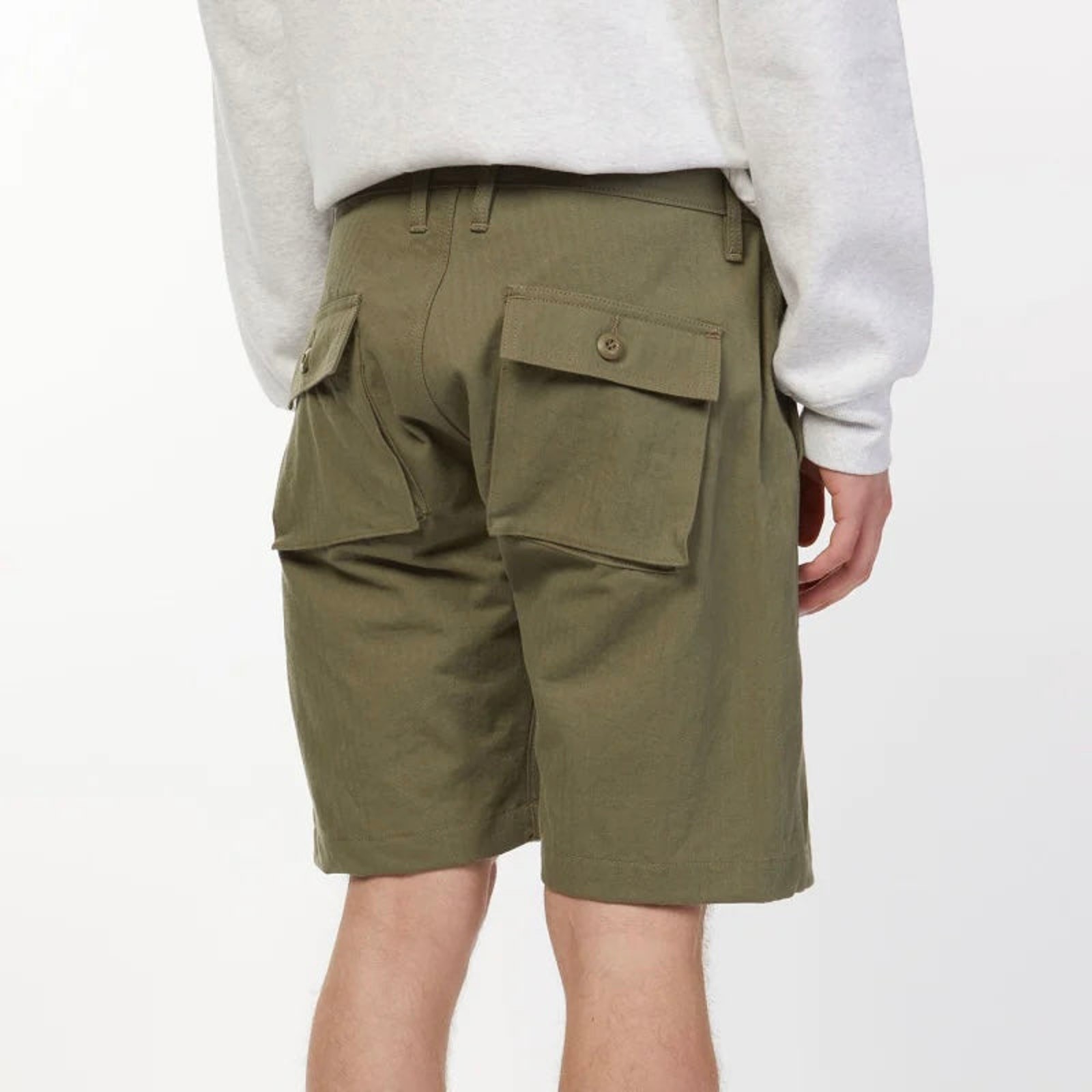 3sixteen Fatigue Washed Olive HBT Shorts 34 NEW Green Herringbone Twill Military