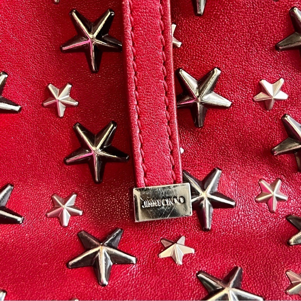 Jimmy Choo Small Sofia Red Leather Star Studded Handbag – EXCELLENT CONDITION